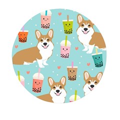 Welsh Corgi Boba Tea Bubble Cute Kawaii Dog Breed Mini Round Pill Box (pack Of 3) by Grandong