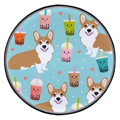 Welsh Corgi Boba Tea Bubble Cute Kawaii Dog Breed Wireless Fast Charger(black) by Grandong