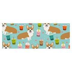 Welsh Corgi Boba Tea Bubble Cute Kawaii Dog Breed Banner And Sign 8  X 3  by Grandong