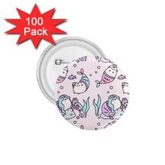 Cartoon Cat Cute Animal Design Drawing Illustration Kawaii 1 75  Buttons (100 Pack)  by Grandong