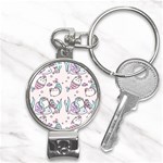 Cartoon Cat Cute Animal Design Drawing Illustration Kawaii Nail Clippers Key Chain Front