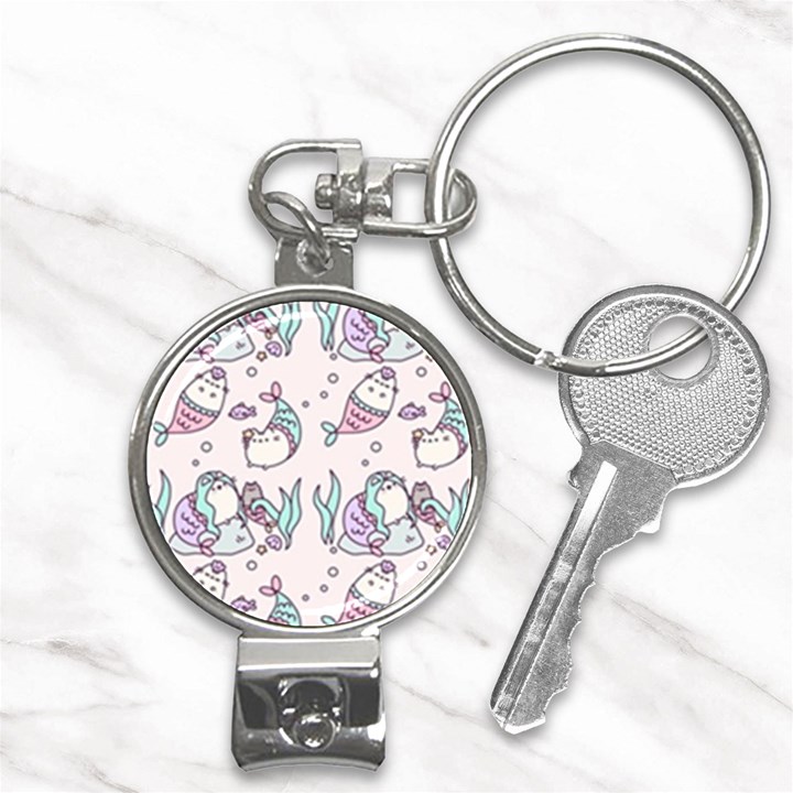 Cartoon Cat Cute Animal Design Drawing Illustration Kawaii Nail Clippers Key Chain