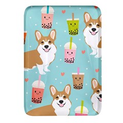 Welsh Corgi Boba Tea Bubble Cute Kawaii Dog Breed Rectangular Glass Fridge Magnet (4 Pack) by Grandong