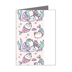 Cartoon Cat Cute Animal Design Drawing Illustration Kawaii Mini Greeting Card by Grandong