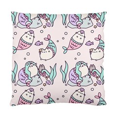 Cartoon Cat Cute Animal Design Drawing Illustration Kawaii Standard Cushion Case (two Sides) by Grandong