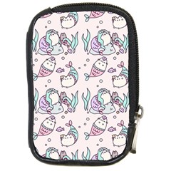 Cartoon Cat Cute Animal Design Drawing Illustration Kawaii Compact Camera Leather Case by Grandong