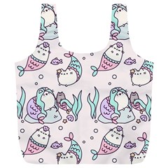 Cartoon Cat Cute Animal Design Drawing Illustration Kawaii Full Print Recycle Bag (xl) by Grandong