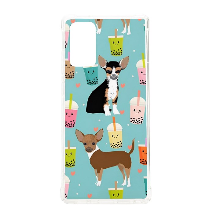 Chihuahua Bubble Kawaii Boba Tea Cute Dog Samsung Galaxy Note 20 TPU UV Case