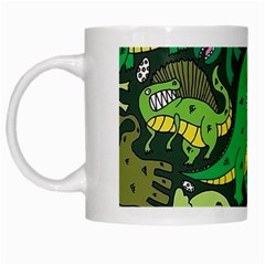 Dino Kawaii White Mug by Grandong