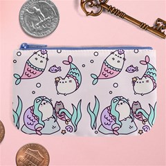 Cartoon Cat Cute Animal Design Drawing Illustration Kawaii Large Coin Purse by Grandong