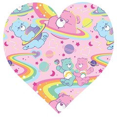 Bears Kawaii Pattern Wooden Puzzle Heart by Grandong