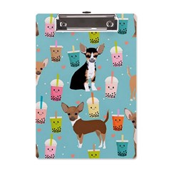 Chihuahua Bubble Kawaii Boba Tea Cute Dog A5 Acrylic Clipboard by Grandong