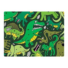 Dino Kawaii Two Sides Premium Plush Fleece Blanket (mini) by Grandong