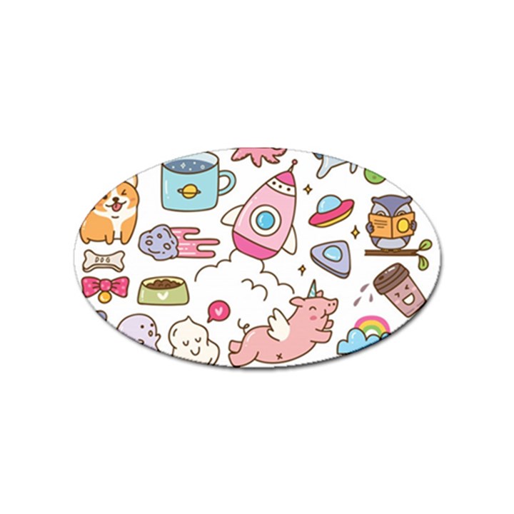 Set-kawaii-doodles -- Sticker Oval (100 pack)