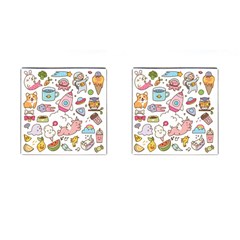 Set-kawaii-doodles -- Cufflinks (square) by Grandong