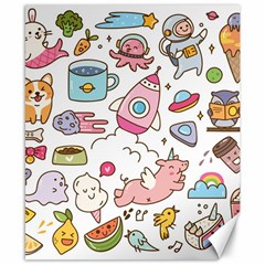 Set-kawaii-doodles -- Canvas 8  X 10  by Grandong