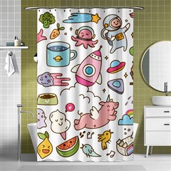 Set-kawaii-doodles -- Shower Curtain 48  X 72  (small)  by Grandong