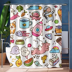 Set-kawaii-doodles -- Shower Curtain 60  X 72  (medium)  by Grandong