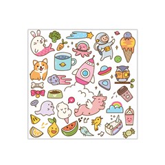 Set-kawaii-doodles -- Satin Bandana Scarf 22  X 22  by Grandong