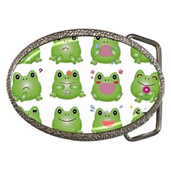 Kawaii-frog-rainy-season-japanese Belt Buckles by Grandong