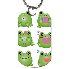 Kawaii-frog-rainy-season-japanese Dog Tag (one Side) by Grandong