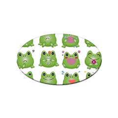 Kawaii-frog-rainy-season-japanese Sticker Oval (10 Pack) by Grandong