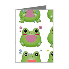 Kawaii-frog-rainy-season-japanese Mini Greeting Card by Grandong