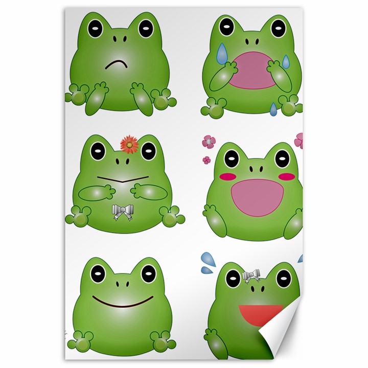 Kawaii-frog-rainy-season-japanese Canvas 20  x 30 