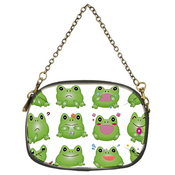 Kawaii-frog-rainy-season-japanese Chain Purse (One Side)