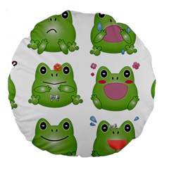 Kawaii-frog-rainy-season-japanese Large 18  Premium Round Cushions by Grandong