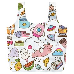 Set-kawaii-doodles -- Full Print Recycle Bag (xxl) by Grandong