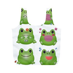 Kawaii-frog-rainy-season-japanese Full Print Recycle Bag (m) by Grandong