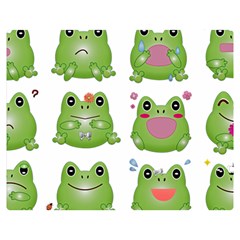 Kawaii-frog-rainy-season-japanese Two Sides Premium Plush Fleece Blanket (medium) by Grandong