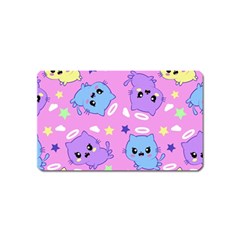 Seamless Pattern With Cute Kawaii Kittens Magnet (name Card) by Grandong