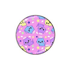 Seamless Pattern With Cute Kawaii Kittens Hat Clip Ball Marker by Grandong