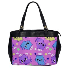 Seamless Pattern With Cute Kawaii Kittens Oversize Office Handbag by Grandong