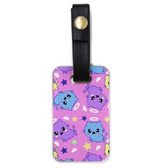 Seamless Pattern With Cute Kawaii Kittens Luggage Tag (one Side) by Grandong