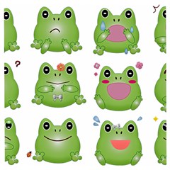 Kawaii-frog-rainy-season-japanese Wooden Puzzle Square by Grandong