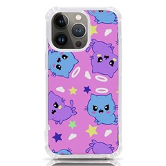 Seamless Pattern With Cute Kawaii Kittens Iphone 13 Pro Tpu Uv Print Case by Grandong