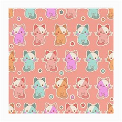 Cute Kawaii Kittens Seamless Pattern Medium Glasses Cloth by Grandong