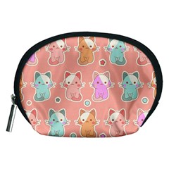 Cute Kawaii Kittens Seamless Pattern Accessory Pouch (medium) by Grandong