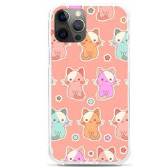 Cute Kawaii Kittens Seamless Pattern Iphone 12 Pro Max Tpu Uv Print Case by Grandong