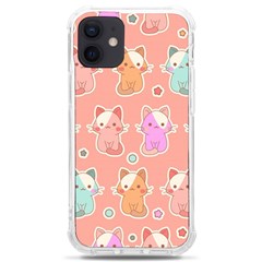 Cute Kawaii Kittens Seamless Pattern Iphone 12 Mini Tpu Uv Print Case	 by Grandong