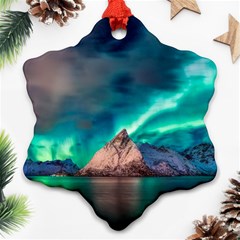 Amazing Aurora Borealis Colors Ornament (snowflake) by Grandong