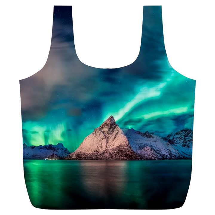 Amazing Aurora Borealis Colors Full Print Recycle Bag (XL)