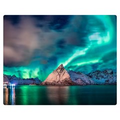 Amazing Aurora Borealis Colors Two Sides Premium Plush Fleece Blanket (medium) by Grandong