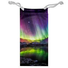 Aurora Borealis Polar Northern Lights Natural Phenomenon North Night Mountains Jewelry Bag by Grandong