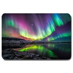 Aurora Borealis Polar Northern Lights Natural Phenomenon North Night Mountains Large Doormat 30 x20  Door Mat