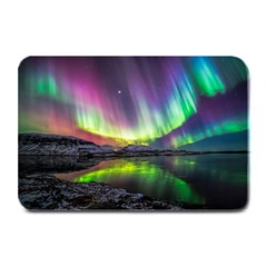 Aurora Borealis Polar Northern Lights Natural Phenomenon North Night Mountains Plate Mats by Grandong