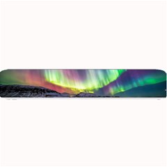 Aurora Borealis Polar Northern Lights Natural Phenomenon North Night Mountains Small Bar Mat by Grandong